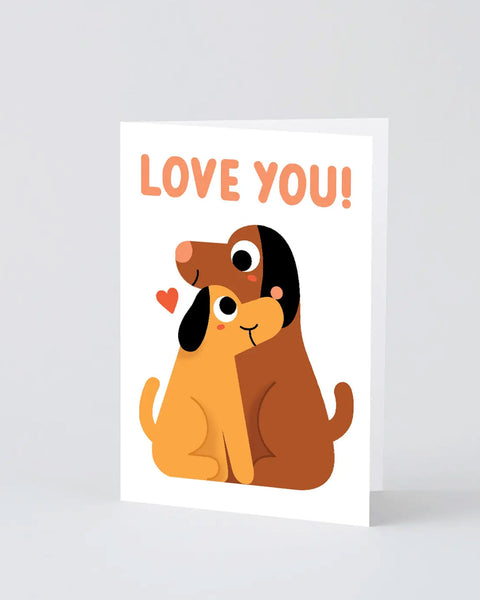 Wrap - Love you Dogs Greetings Card