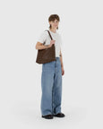 Baggu - Recycled Leather Shoulder Bag - Brown