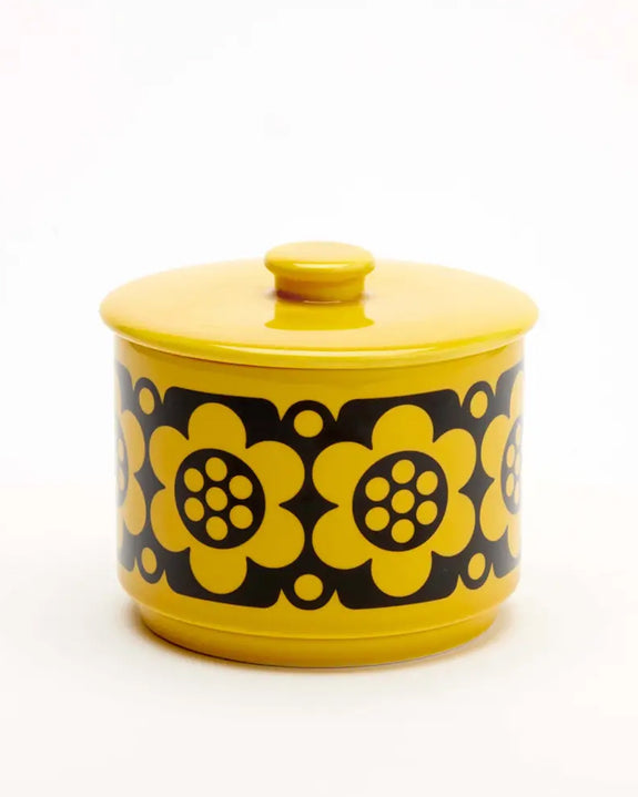 Magpie x Hornsea Lidded Bowl - Geo Flower Yellow