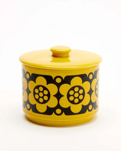 Magpie x Hornsea Lidded Bowl - Geo Flower Yellow