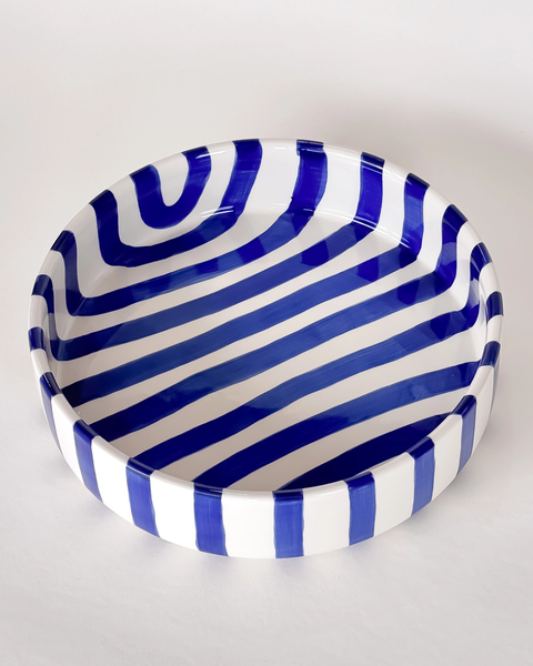 Magazin Minori - Large Bowl Stripes - Mare Blue