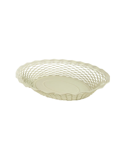 Roger Orfèvre - Oval Metal Food Basket - Large - Matte White Vanilla