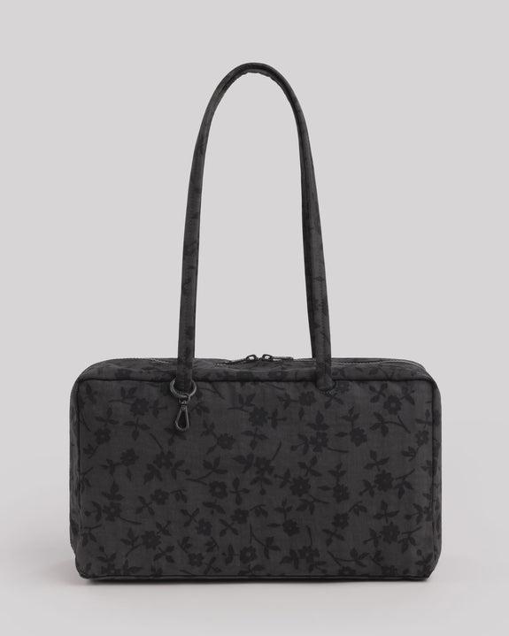 Baggu - Medium Nylon Bowler Bag - Charcoal Ditsy Floral