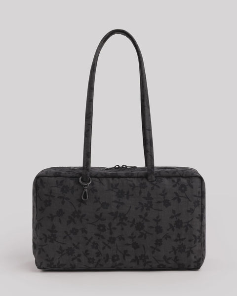 Baggu - Medium Nylon Bowler Bag - Charcoal Ditsy Floral