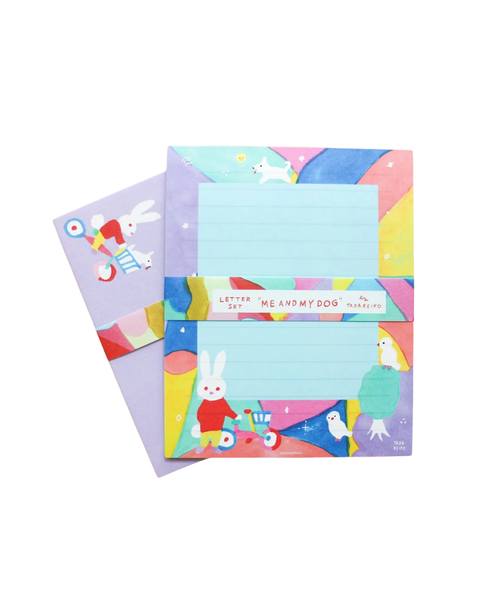 Me and My Dog Letter Writing Set With Envelope - Tada Reiko