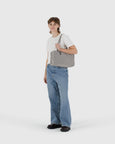Baggu - Medium Nylon Bowler Bag - Black and White Gingham