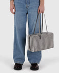 Baggu - Medium Nylon Bowler Bag - Black and White Gingham
