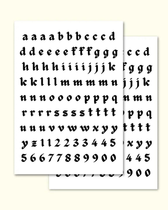 Shellflower - Medieval Alphabet Sticker Sheets