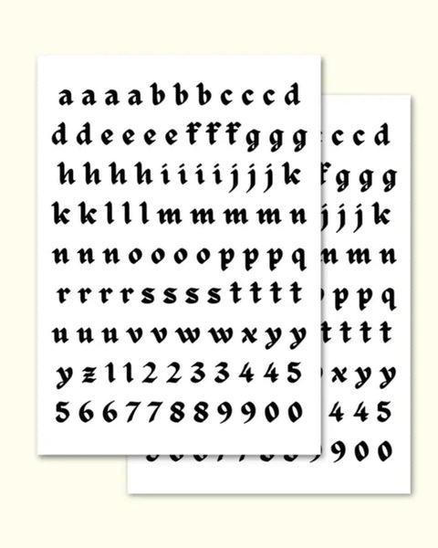 Shellflower - Medieval Alphabet Sticker Sheets
