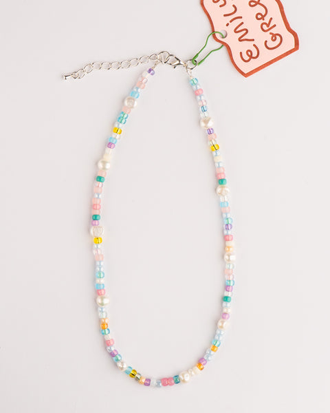 Emily Green - Beaded Pearl Necklace - Mermaid
