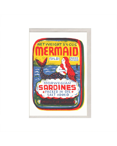 The Printed Peanut - Mermaid Sardines Card