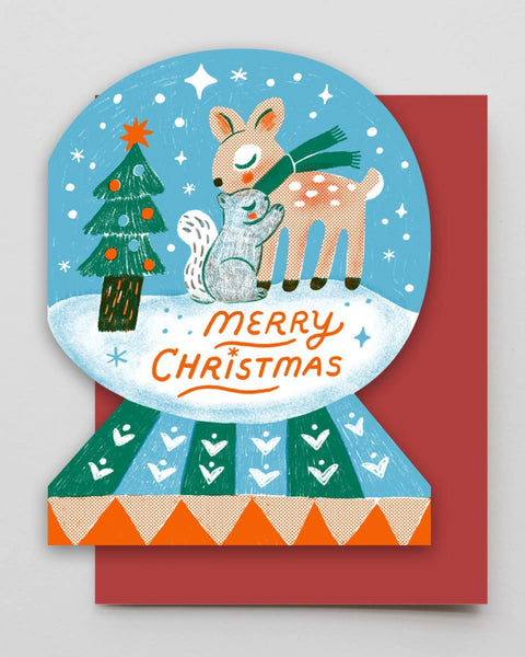 Hammerpress - Merry Snow Globe Card, Boxed Set