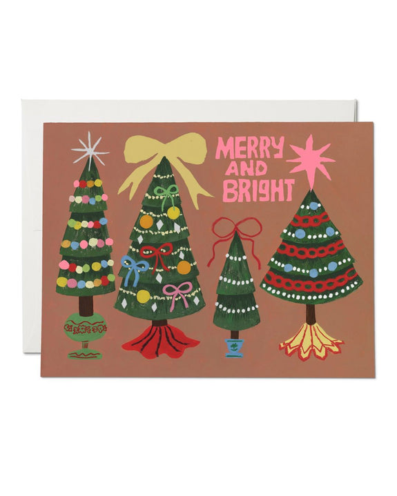 Red Cap Cards - Brilliant Trees Christmas Card