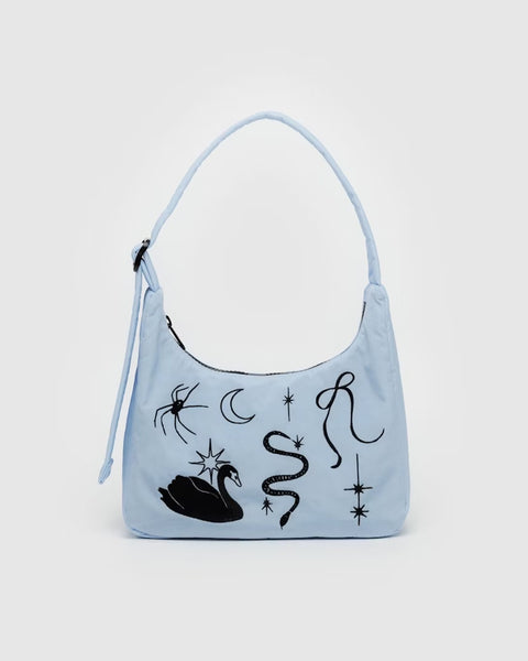 Baggu - Mini Nylon Shoulder Bag - Embroidered Ballet Icons