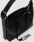 Baggu - Mini Recycled Leather Shoulder Bag - Black