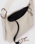 Baggu - Mini Recycled Leather Shoulder Bag - Stone