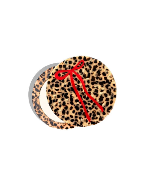Solar Eclipse - Compact Mirror - Leopard Bow