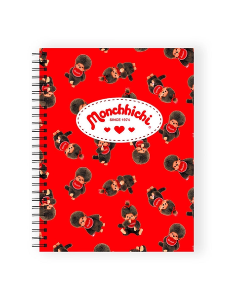 Pipsticks - Monchhichi Red Spiral Notebook