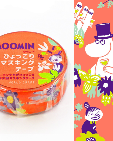 Moomin - Orange Flower Washi Tape