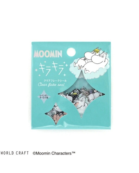 Moomin - Aqua Sparkly Clear Stickers