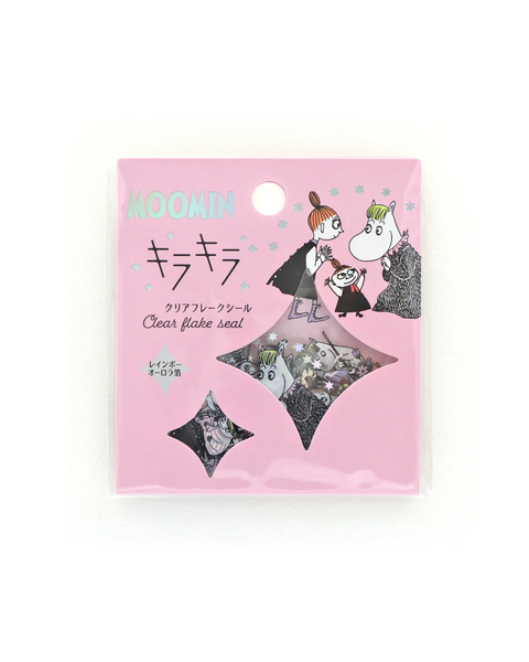 Moomin - Pink Sparkly Clear Stickers