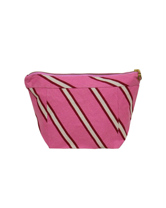 Mosey Me - Raspberry Stripe Cosmetic Case