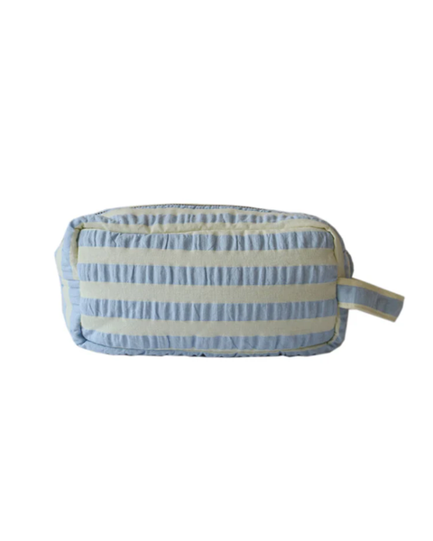 Mosey Me - Butter Blue Seersucker Dopp Kit