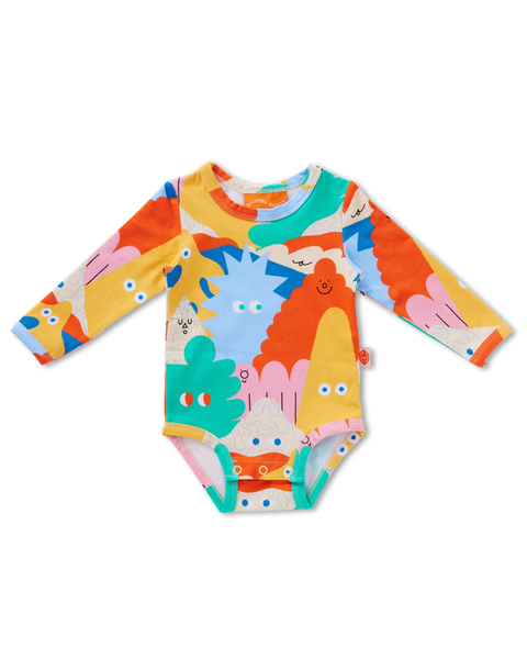 Halcyon Nights - Long Sleeve Bodysuit - Mount Wiggly