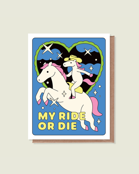 Épée Lapin Studio - My Ride or Die Greeting Card