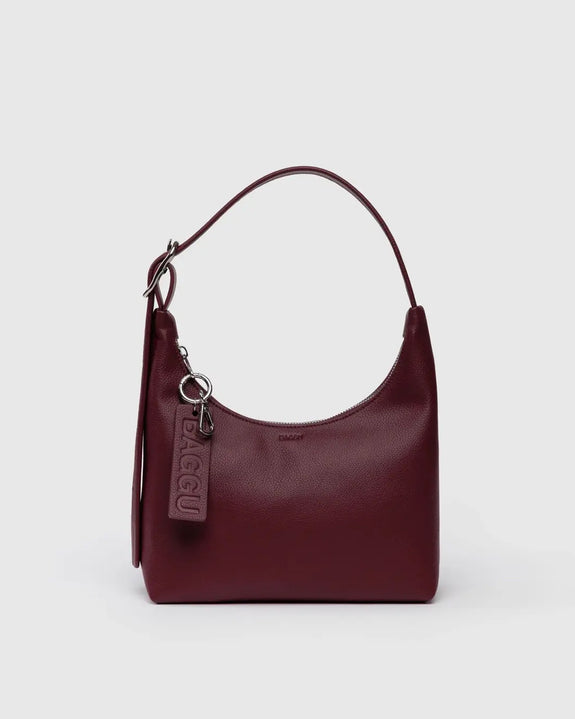 Baggu - Mini Recycled Leather Shoulder Bag - Mahogany