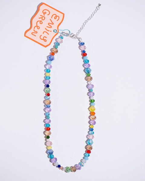 Emily Green - Multicolour Glass Crystal Necklace
