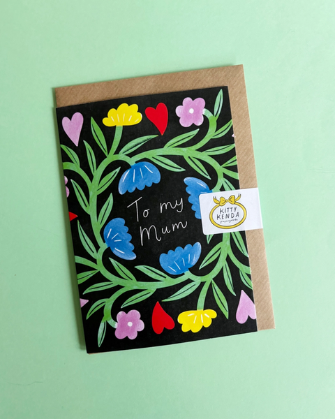 Kitty Kenda Papergoods - To My Mum Vine Border Greeting Card