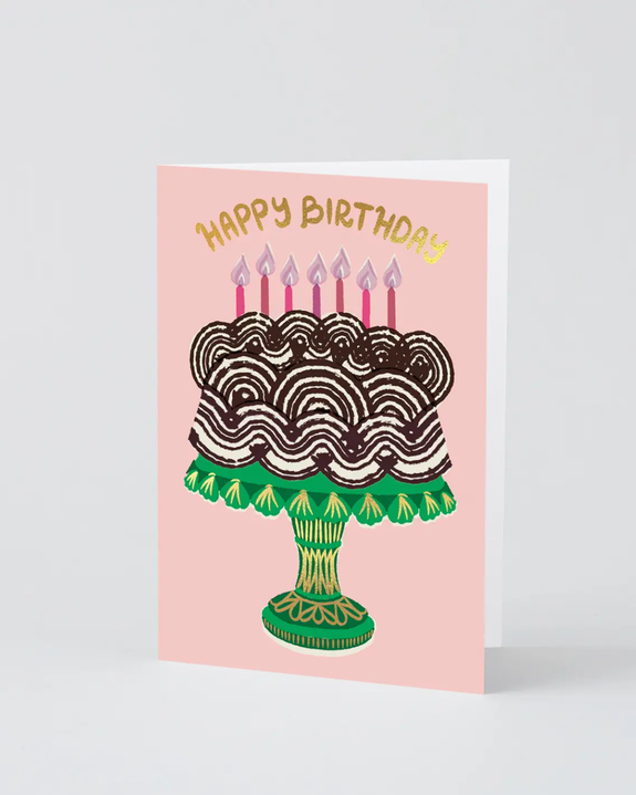 Wrap - Cake & Candles Happy Birthday Greetings Card