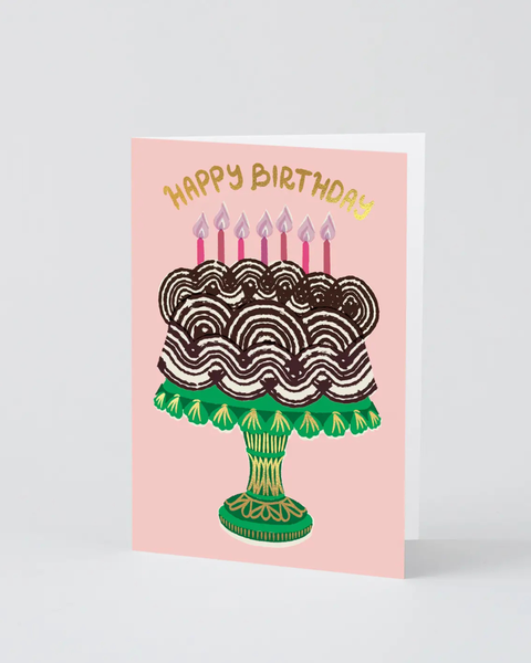 Wrap - Cake & Candles Happy Birthday Greetings Card