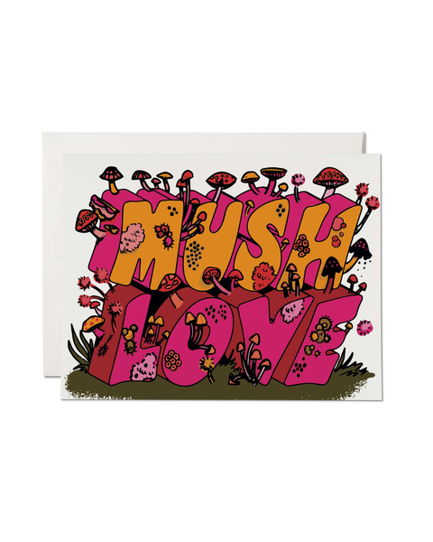 Red Cap Cards - Mush Love Greeting Card