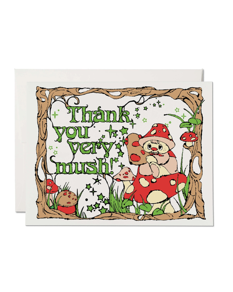 Red Cap Cards - Thanks Mush Greeting Card