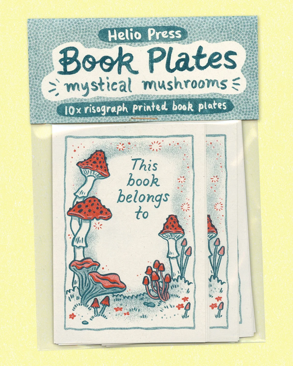 Helio Press - Book Plates - Mystical Mushrooms by Ashley Ronning