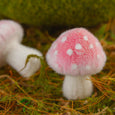 Miniature Flocked Mushroom
