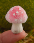 Miniature Flocked Mushroom