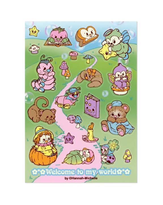 Hannah-Michelle Bayley - A5 Sticker Sheet - Welcome To My World