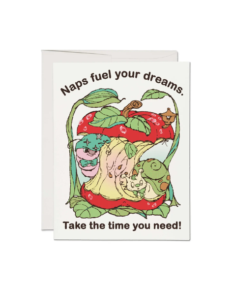 Red Cap Cards - Naps Fuel Dreams Greeting Card