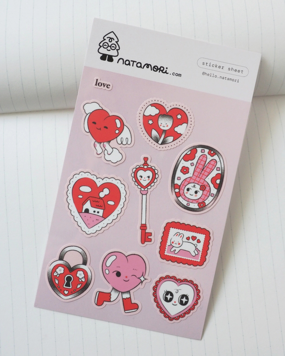 Natamori - Love Sticker Sheet