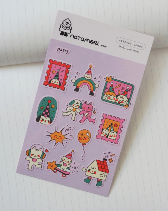 Natamori - Party Sticker Sheet
