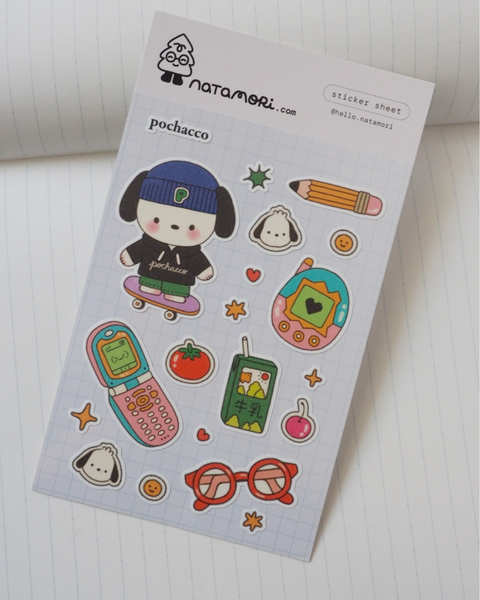 Natamori - Pochacco - Sticker Sheet