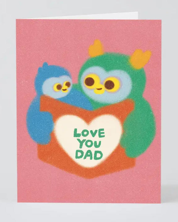 Wrap - Love You Dad Owls' Kids Greetings Card