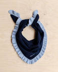 TBCo - Merino Triangle Scarf - Navy Ruffle