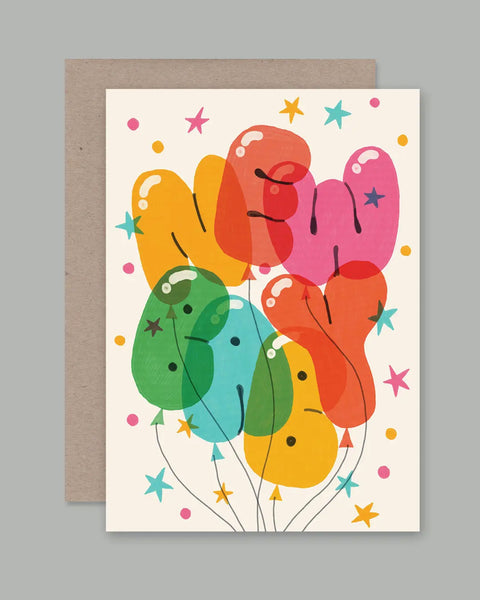 AHD - Greetings Card - New Baby Balloons Card