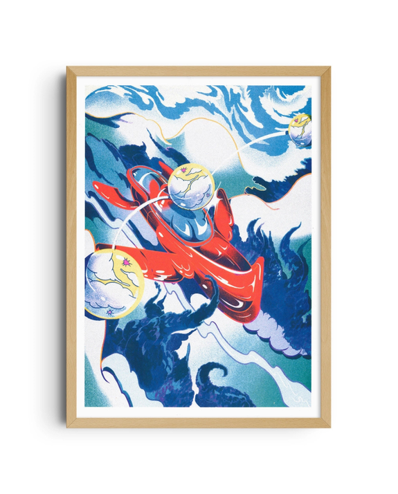 KIBLIND Atelier - Beya Panicha - Sky Rolling Night - A3 Poster