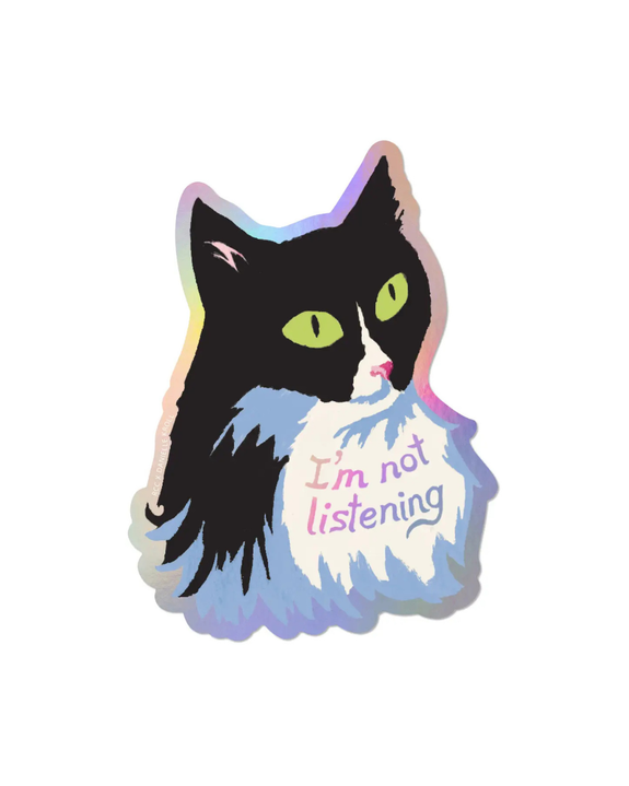 Red Cap Cards - Not Listening Sticker