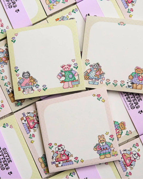 Rodeo Embroidery - Square Notepad - Cutie Critters